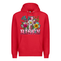 Red he is risen cross easter Premium Hoodie - BarkalooDesign