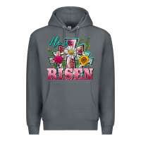 Rock he is risen cross easter Premium Hoodie - BarkalooDesign