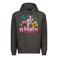 Smoke he is risen cross easter Premium Hoodie - BarkalooDesign