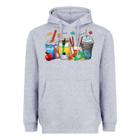Heather Grey math teacher coffee cups Heavyweight Hoodie - Zillion Design Studio