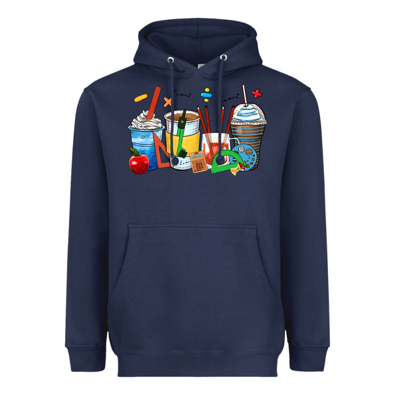 Math Teacher Coffee Cups Heavyweight Hoodie by Zillion Design Studio | Teevron