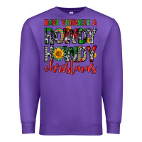 Purple have yourself a rowdy howdy christmas Premium Sweatshirt - FaDigitalArtStudio