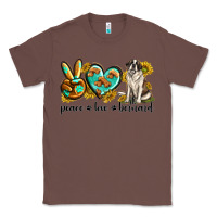Chestnut peace love st. bernard Classic Tee - texasbilliewilder