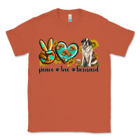 Copper peace love st. bernard Classic Tee - texasbilliewilder