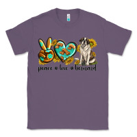 Lavender peace love st. bernard Classic Tee - texasbilliewilder