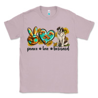 Lilac peace love st. bernard Classic Tee - texasbilliewilder