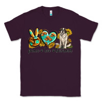 Plum peace love st. bernard Classic Tee - texasbilliewilder