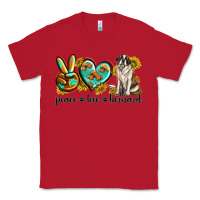 Red peace love st. bernard Classic Tee - texasbilliewilder