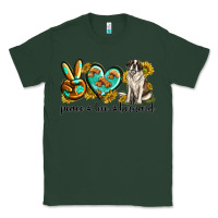 Sports Green peace love st. bernard Classic Tee - texasbilliewilder
