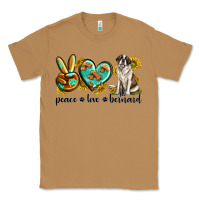 Toasted Coconut peace love st. bernard Classic Tee - texasbilliewilder