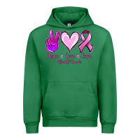Emerald Peace Love Cure Breast Cancer Urban Hoodie - Jasminsmagicworld
