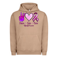 Pigment Burro Peace Love Cure Breast Cancer Urban Hoodie - Jasminsmagicworld