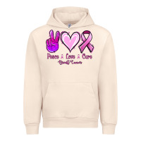 Sandshell Peace Love Cure Breast Cancer Urban Hoodie - Jasminsmagicworld