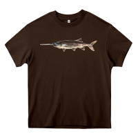Chocolate Brown Paddlefish Illustrations, Heavy Core Tee - LillyAllenDesigns