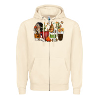 Sandshell coffee cups indian headdress Zipper Hoodie - texasbilliewilder