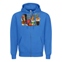 True Royal coffee cups indian headdress Zipper Hoodie - texasbilliewilder