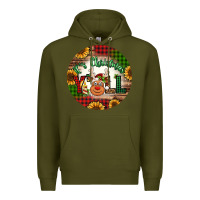 Army Green it's Christmas y'all reindeer Christmas Premium Hoodie - Jasminsmagicworld