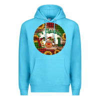 Ocean Blue it's Christmas y'all reindeer Christmas Premium Hoodie - Jasminsmagicworld