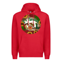Red it's Christmas y'all reindeer Christmas Premium Hoodie - Jasminsmagicworld