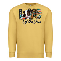 Antique Gold love of the cows Premium Sweatshirt - CowhideDigitalArt