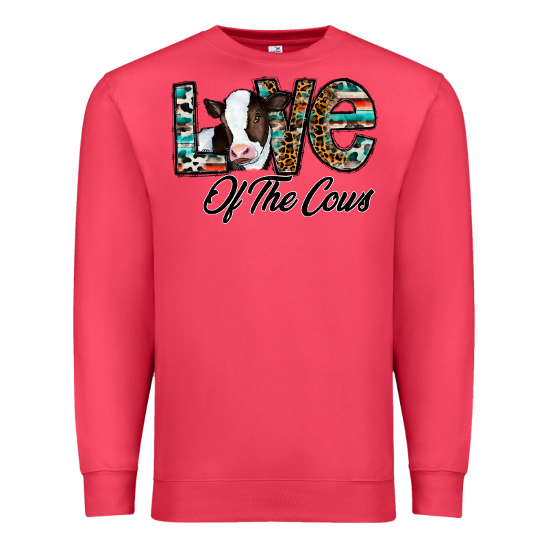 Love Of The Cows Premium Sweatshirt by CowhideDigitalArt | Teevron