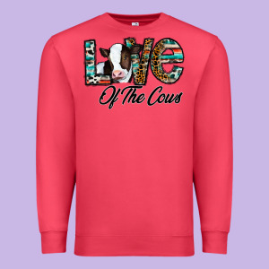 Love Of The Cows Premium Sweatshirt Designed By Cowhidedigitalart