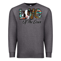 Charcoal Heather love of the cows Premium Sweatshirt - CowhideDigitalArt
