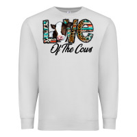 Dove Grey love of the cows Premium Sweatshirt - CowhideDigitalArt