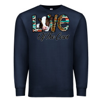 Navy love of the cows Premium Sweatshirt - CowhideDigitalArt