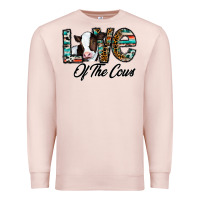 Pale Pink love of the cows Premium Sweatshirt - CowhideDigitalArt