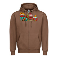 Chestnut cowboy coffee cups Zipper Hoodie - texasbilliewilder