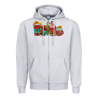 Heather Grey cowboy coffee cups Zipper Hoodie - texasbilliewilder