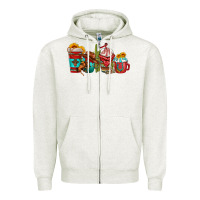 Oatmeal Heather cowboy coffee cups Zipper Hoodie - texasbilliewilder