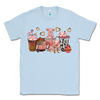 Dusty Blue pigs coffee cups Classic Tee - texasbilliewilder