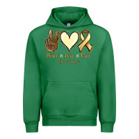 Emerald Peace Love Cure Bone Cancer Urban Hoodie - Jasminsmagicworld