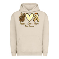 Pigment French Oak Peace Love Cure Bone Cancer Urban Hoodie - Jasminsmagicworld