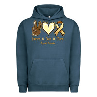 Peace Love Cure Bone Cancer Urban Hoodie | Teevron