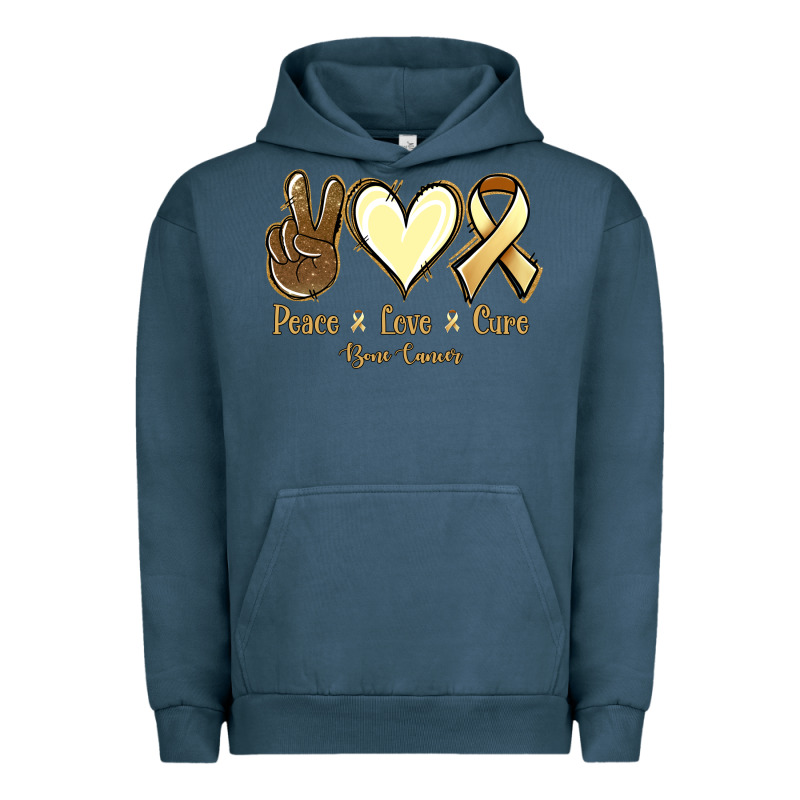 Peace Love Cure Bone Cancer Urban Hoodie by Jasminsmagicworld | Teevron