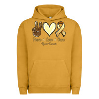 Pigment Peanut Butter Peace Love Cure Bone Cancer Urban Hoodie - Jasminsmagicworld