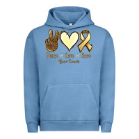 Pigment Pebble Blue Peace Love Cure Bone Cancer Urban Hoodie - Jasminsmagicworld
