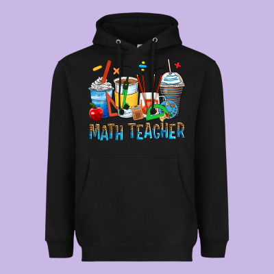 Math Teacher Coffee Cups Heavyweight Hoodie Designed By Zillion Design Studio