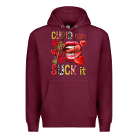 Burgundy cupid can suck it Premium Hoodie - NancyCooperArtShop
