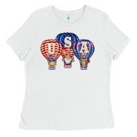 White usa air balloon gnomies Ladies Tee - BarkalooDesign