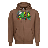 Chestnut leopard with tennis Zipper Hoodie - Zillion Design Studio