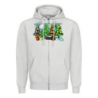 Dove Grey leopard with tennis Zipper Hoodie - Zillion Design Studio