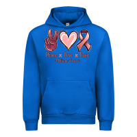 Cobalt Peace Love Cure Uterine Cancer Urban Hoodie - Jasminsmagicworld