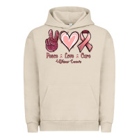 Pigment French Oak Peace Love Cure Uterine Cancer Urban Hoodie - Jasminsmagicworld