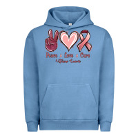 Pigment Pebble Blue Peace Love Cure Uterine Cancer Urban Hoodie - Jasminsmagicworld