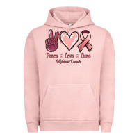 Pigment Salmon Peace Love Cure Uterine Cancer Urban Hoodie - Jasminsmagicworld