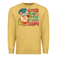 Antique Gold drink in my hand toes in the sand Premium Sweatshirt - HRA Design Shop